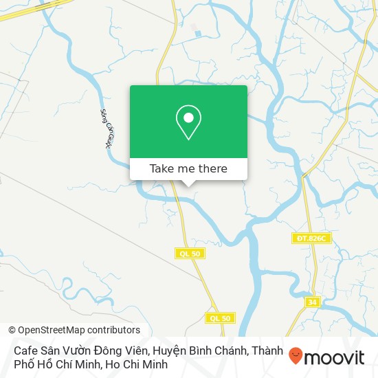 Cafe Sân Vườn Đông Viên, Huyện Bình Chánh, Thành Phố Hồ Chí Minh map