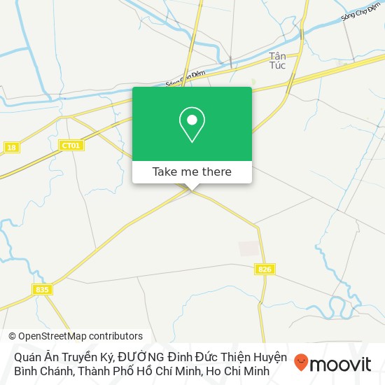 Quán Ăn Truyền Ký, ĐƯỜNG Đinh Đức Thiện Huyện Bình Chánh, Thành Phố Hồ Chí Minh map