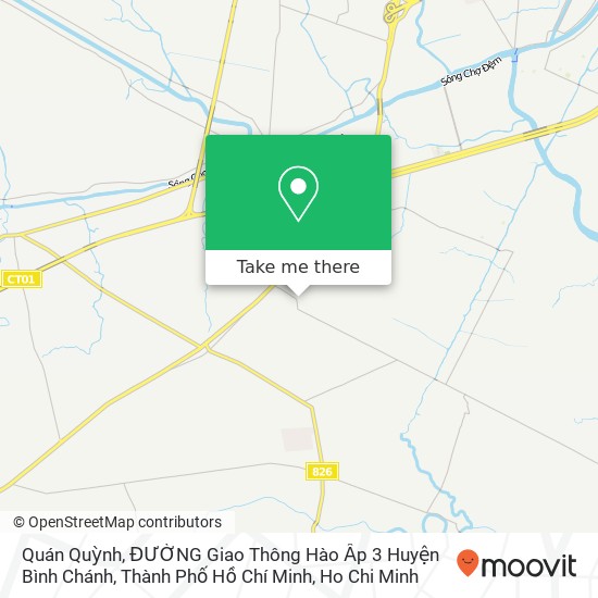 Quán Quỳnh, ĐƯỜNG Giao Thông Hào Ấp 3 Huyện Bình Chánh, Thành Phố Hồ Chí Minh map