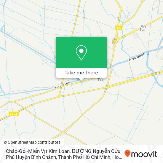 Cháo-Gỏi-Miến Vịt Kim Loan, ĐƯỜNG Nguyễn Cửu Phú Huyện Bình Chánh, Thành Phố Hồ Chí Minh map