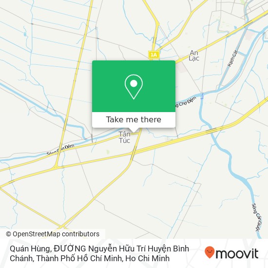 Quán Hùng, ĐƯỜNG Nguyễn Hữu Trí Huyện Bình Chánh, Thành Phố Hồ Chí Minh map