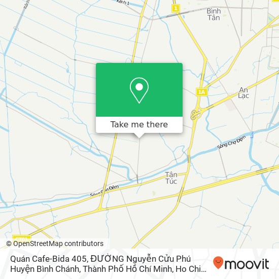 Quán Cafe-Bida 405, ĐƯỜNG Nguyễn Cửu Phú Huyện Bình Chánh, Thành Phố Hồ Chí Minh map