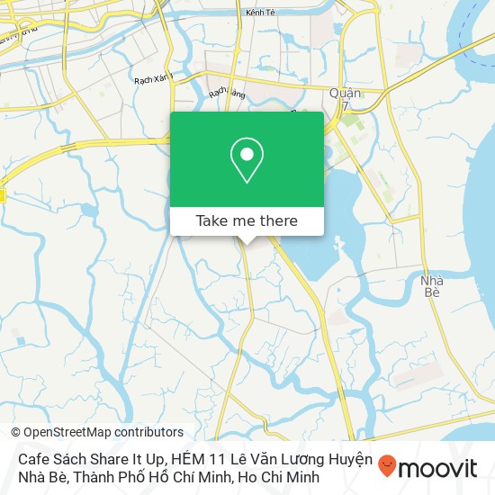 Cafe Sách Share It Up, HẺM 11 Lê Văn Lương Huyện Nhà Bè, Thành Phố Hồ Chí Minh map