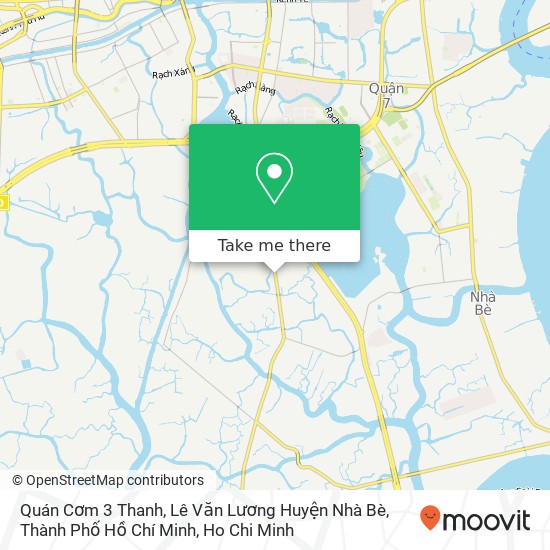 Quán Cơm 3 Thanh, Lê Văn Lương Huyện Nhà Bè, Thành Phố Hồ Chí Minh map