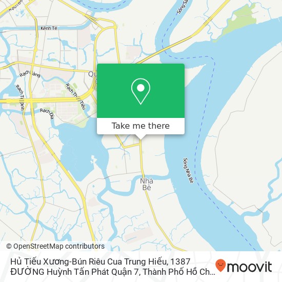 Hủ Tiếu Xương-Bún Riêu Cua Trung Hiếu, 1387 ĐƯỜNG Huỳnh Tấn Phát Quận 7, Thành Phố Hồ Chí Minh map