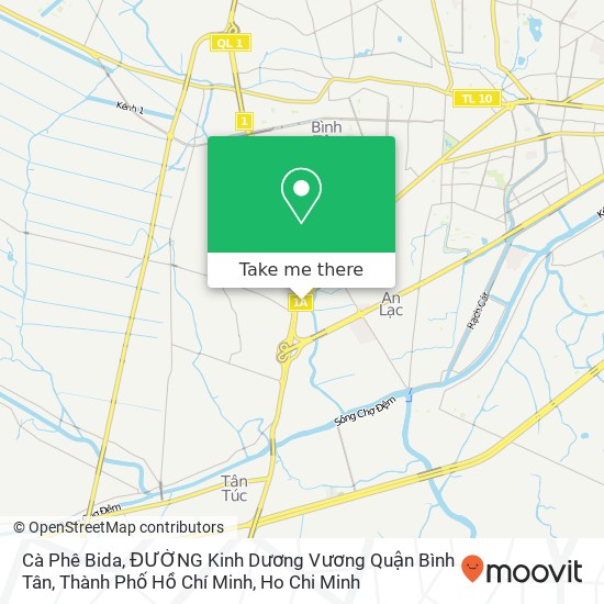Cà Phê Bida, ĐƯỜNG Kinh Dương Vương Quận Bình Tân, Thành Phố Hồ Chí Minh map