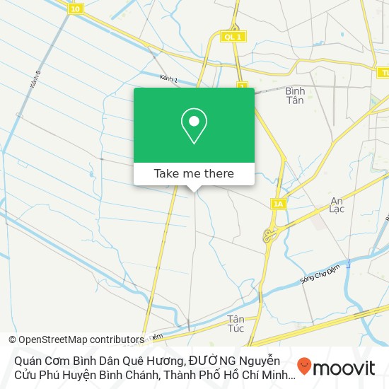 Quán Cơm Bình Dân Quê Hương, ĐƯỜNG Nguyễn Cửu Phú Huyện Bình Chánh, Thành Phố Hồ Chí Minh map