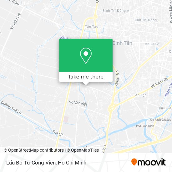 How to get to Lẩu Bὸ Tư Cȏng Viên in Binh Tan by Bus?