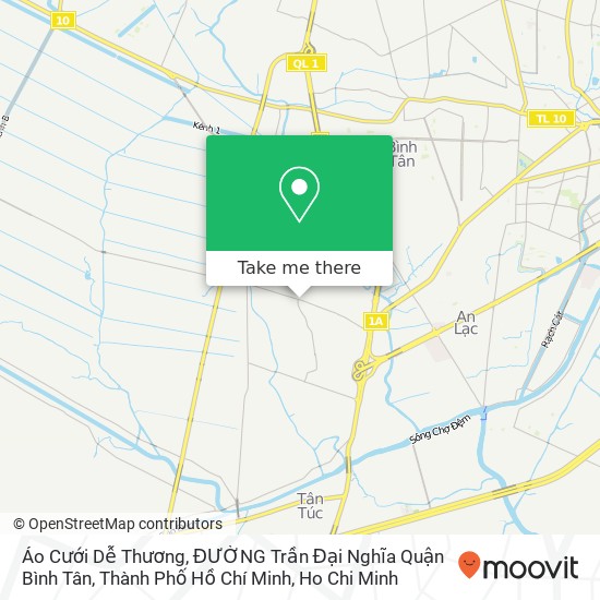 Áo Cưới Dễ Thương, ĐƯỜNG Trần Đại Nghĩa Quận Bình Tân, Thành Phố Hồ Chí Minh map