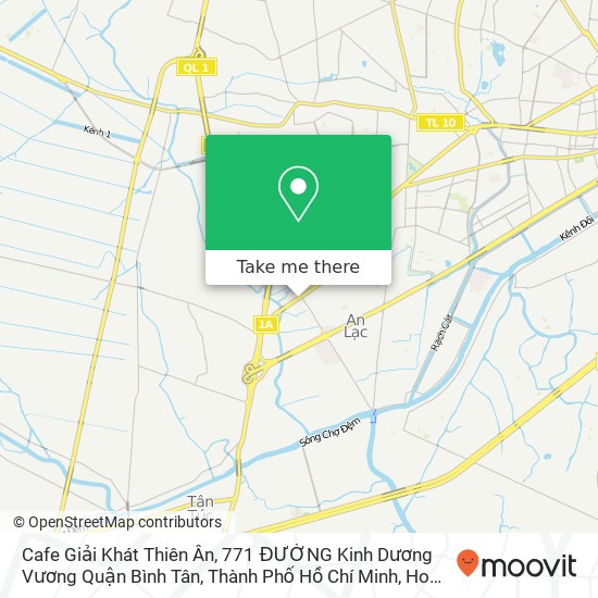 Cafe Giải Khát Thiên Ân, 771 ĐƯỜNG Kinh Dương Vương Quận Bình Tân, Thành Phố Hồ Chí Minh map