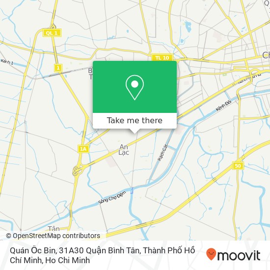 Quán Ốc Bin, 31A30 Quận Bình Tân, Thành Phố Hồ Chí Minh map