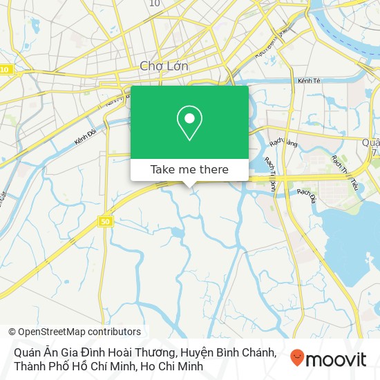Quán Ăn Gia Đình Hoài Thương, Huyện Bình Chánh, Thành Phố Hồ Chí Minh map