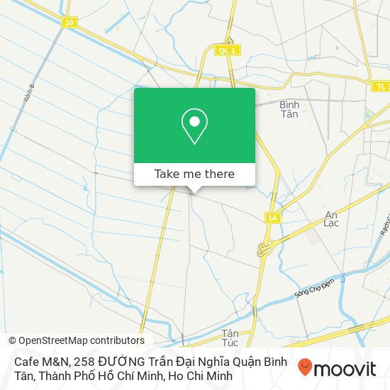 Cafe M&N, 258 ĐƯỜNG Trần Đại Nghĩa Quận Bình Tân, Thành Phố Hồ Chí Minh map