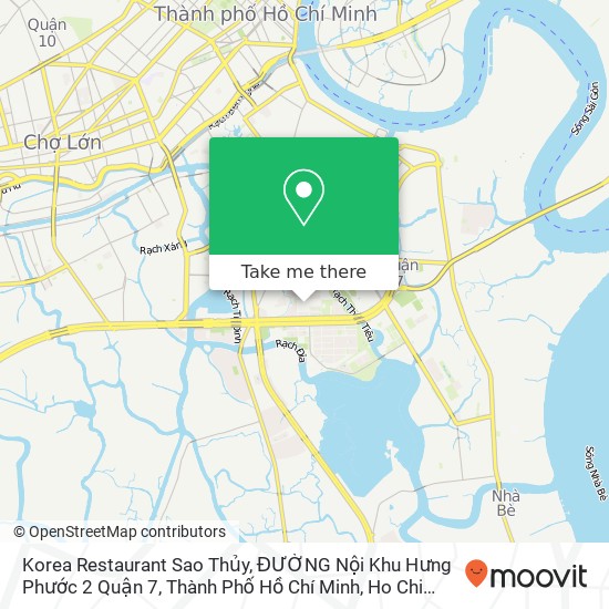 Korea Restaurant Sao Thủy, ĐƯỜNG Nội Khu Hưng Phước 2 Quận 7, Thành Phố Hồ Chí Minh map