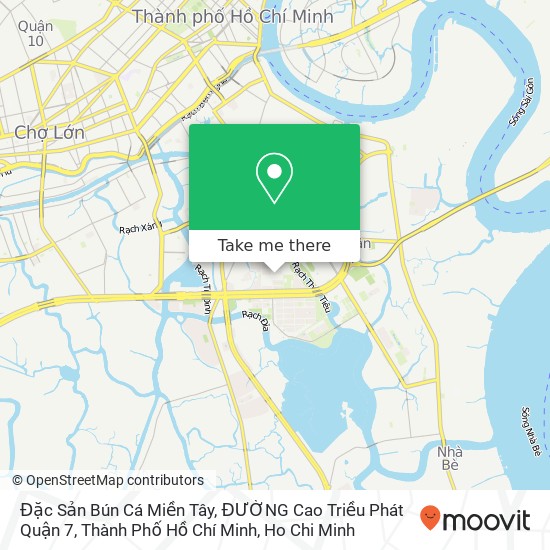 Đặc Sản Bún Cá Miền Tây, ĐƯỜNG Cao Triều Phát Quận 7, Thành Phố Hồ Chí Minh map