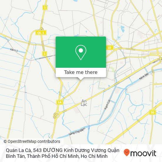 Quán La Cà, 543 ĐƯỜNG Kinh Dương Vương Quận Bình Tân, Thành Phố Hồ Chí Minh map