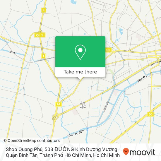 Shop Quang Phú, 508 ĐƯỜNG Kinh Dương Vương Quận Bình Tân, Thành Phố Hồ Chí Minh map