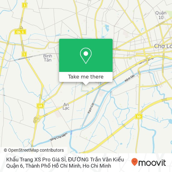 Khẩu Trang XS Pro Giá Sỉ, ĐƯỜNG Trần Văn Kiểu Quận 6, Thành Phố Hồ Chí Minh map