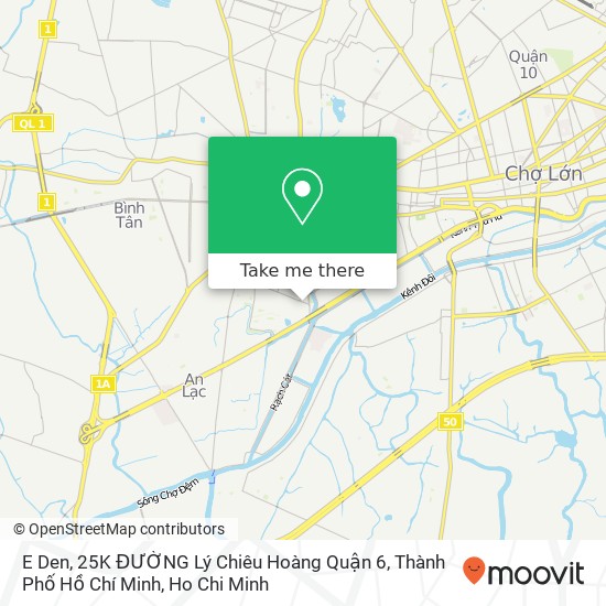 E Den, 25K ĐƯỜNG Lý Chiêu Hoàng Quận 6, Thành Phố Hồ Chí Minh map