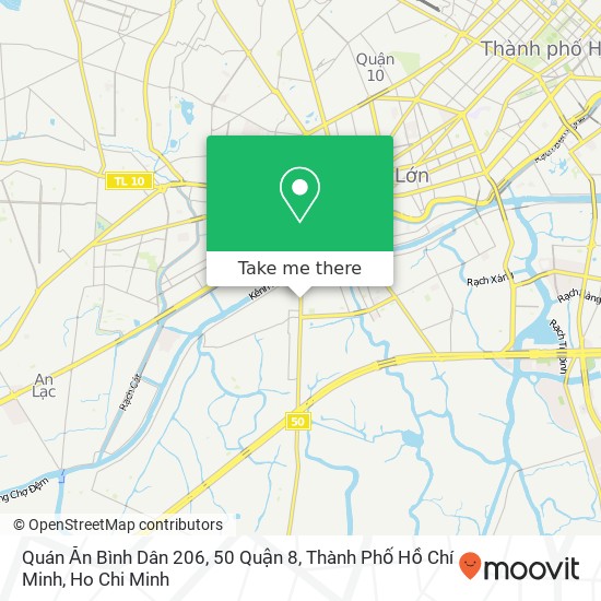 Quán Ăn Bình Dân 206, 50 Quận 8, Thành Phố Hồ Chí Minh map