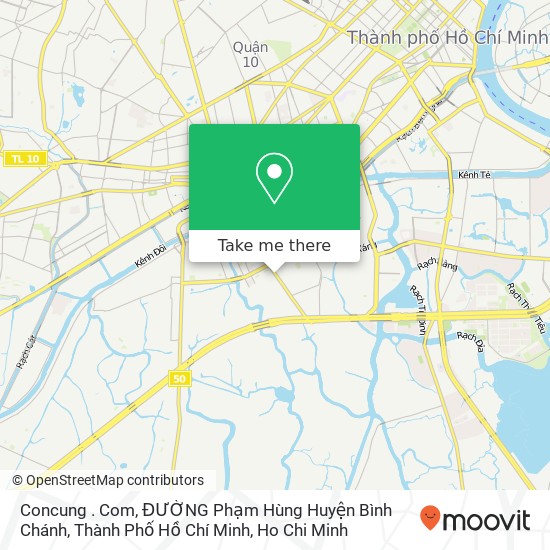 Concung . Com, ĐƯỜNG Phạm Hùng Huyện Bình Chánh, Thành Phố Hồ Chí Minh map