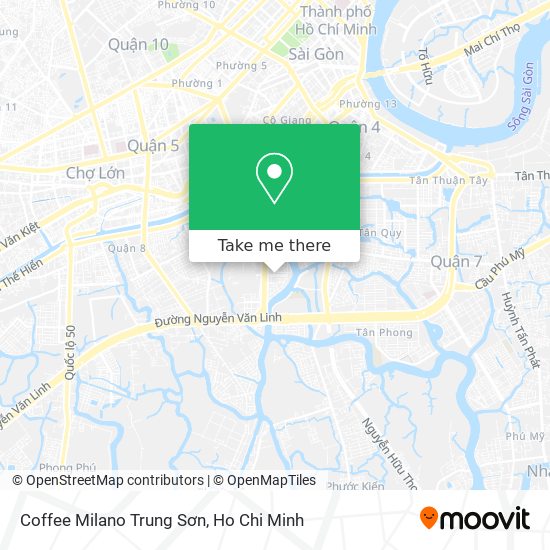 Coffee Milano Trung Sơn map
