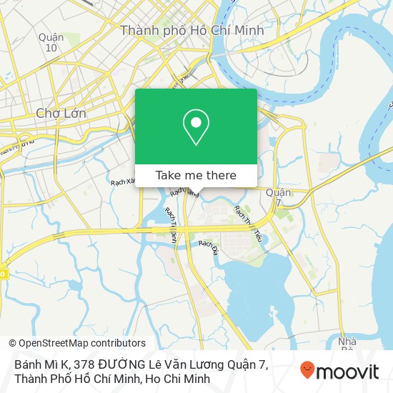 Bánh Mì K, 378 ĐƯỜNG Lê Văn Lương Quận 7, Thành Phố Hồ Chí Minh map