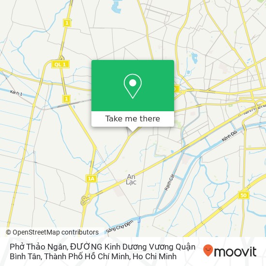 Phở Thảo Ngân, ĐƯỜNG Kinh Dương Vương Quận Bình Tân, Thành Phố Hồ Chí Minh map