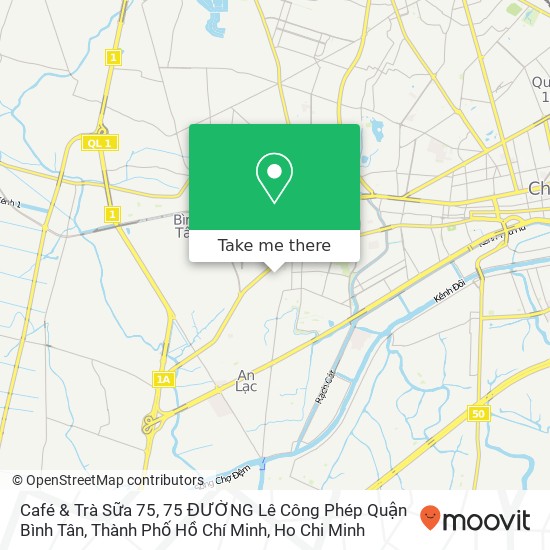 Café & Trà Sữa 75, 75 ĐƯỜNG Lê Công Phép Quận Bình Tân, Thành Phố Hồ Chí Minh map