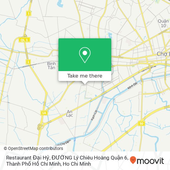 Restaurant Đại Hỷ, ĐƯỜNG Lý Chiêu Hoàng Quận 6, Thành Phố Hồ Chí Minh map