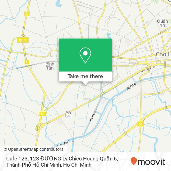 Cafe 123, 123 ĐƯỜNG Lý Chiêu Hoàng Quận 6, Thành Phố Hồ Chí Minh map