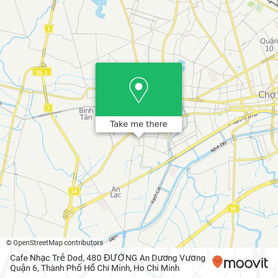 Cafe Nhạc Trẻ Dod, 480 ĐƯỜNG An Dương Vương Quận 6, Thành Phố Hồ Chí Minh map