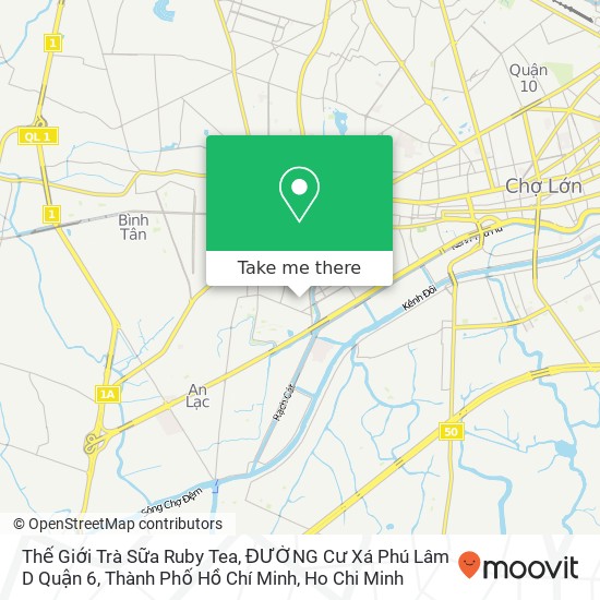 Thế Giới Trà Sữa Ruby Tea, ĐƯỜNG Cư Xá Phú Lâm D Quận 6, Thành Phố Hồ Chí Minh map