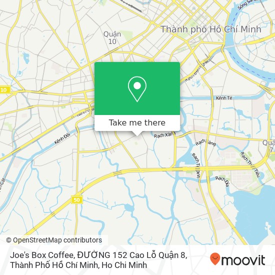 Joe's Box Coffee, ĐƯỜNG 152 Cao Lỗ Quận 8, Thành Phố Hồ Chí Minh map