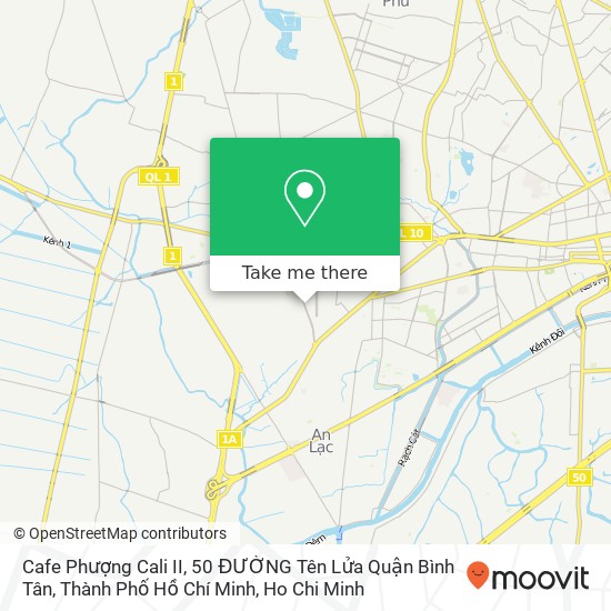 Cafe Phượng Cali II, 50 ĐƯỜNG Tên Lửa Quận Bình Tân, Thành Phố Hồ Chí Minh map