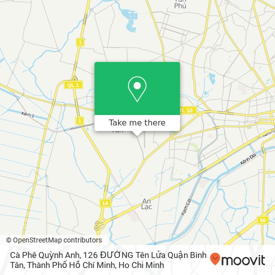 Cà Phê Quỳnh Anh, 126 ĐƯỜNG Tên Lửa Quận Bình Tân, Thành Phố Hồ Chí Minh map