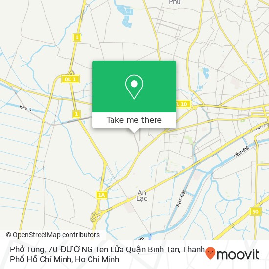 Phở Tùng, 70 ĐƯỜNG Tên Lửa Quận Bình Tân, Thành Phố Hồ Chí Minh map