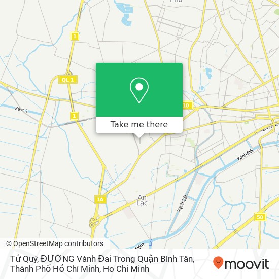 Tứ Quý, ĐƯỜNG Vành Đai Trong Quận Bình Tân, Thành Phố Hồ Chí Minh map