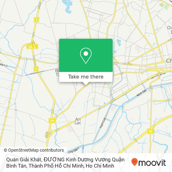 Quán Giải Khát, ĐƯỜNG Kinh Dương Vương Quận Bình Tân, Thành Phố Hồ Chí Minh map