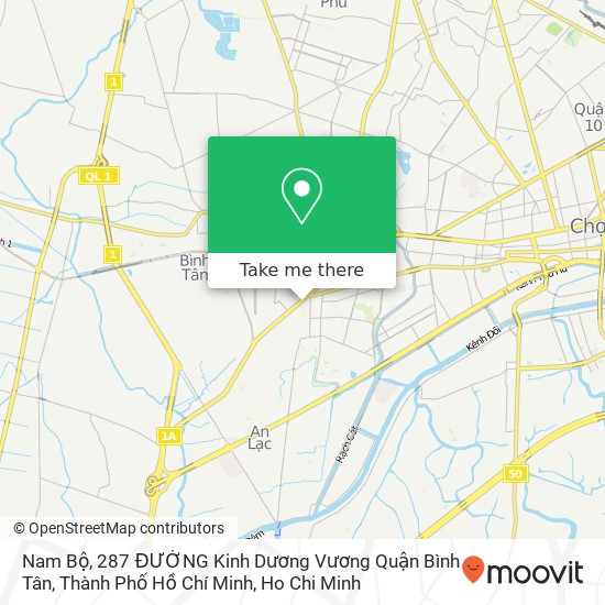 Nam Bộ, 287 ĐƯỜNG Kinh Dương Vương Quận Bình Tân, Thành Phố Hồ Chí Minh map