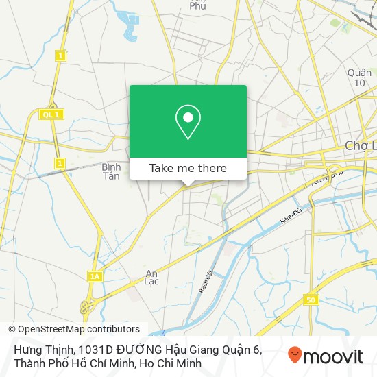 Hưng Thịnh, 1031D ĐƯỜNG Hậu Giang Quận 6, Thành Phố Hồ Chí Minh map