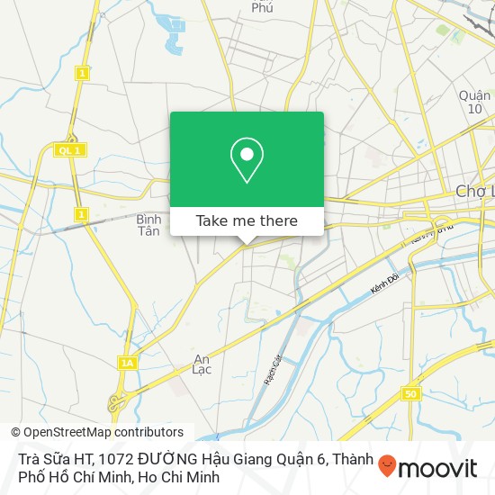 Trà Sữa HT, 1072 ĐƯỜNG Hậu Giang Quận 6, Thành Phố Hồ Chí Minh map