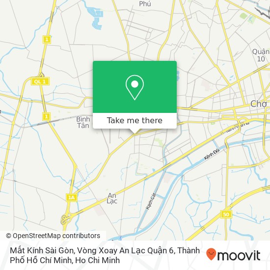 Mắt Kính Sài Gòn, Vòng Xoay An Lạc Quận 6, Thành Phố Hồ Chí Minh map