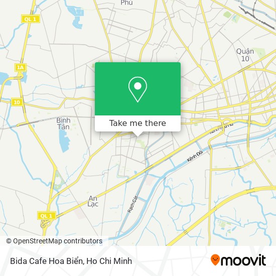 Bida Cafe Hoa Biển map