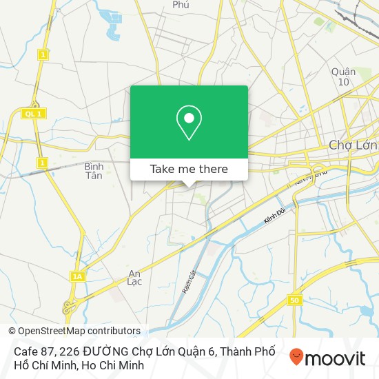 Cafe 87, 226 ĐƯỜNG Chợ Lớn Quận 6, Thành Phố Hồ Chí Minh map