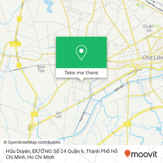 Hữu Duyên, ĐƯỜNG Số 24 Quận 6, Thành Phố Hồ Chí Minh map