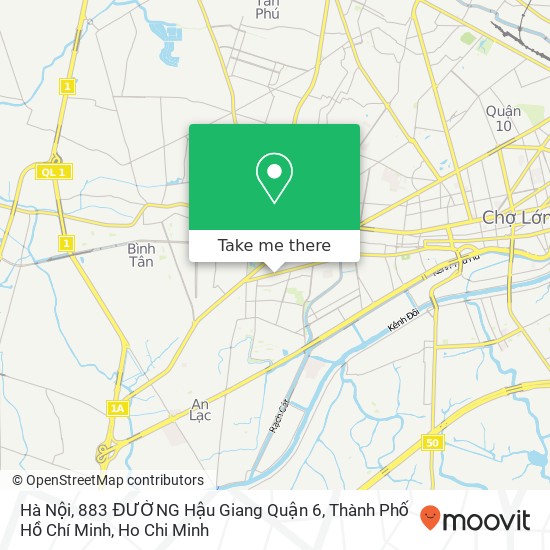 Hà Nội, 883 ĐƯỜNG Hậu Giang Quận 6, Thành Phố Hồ Chí Minh map