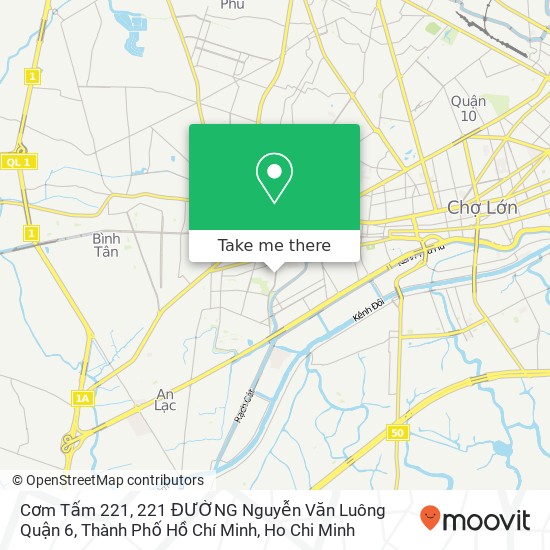 Cơm Tấm 221, 221 ĐƯỜNG Nguyễn Văn Luông Quận 6, Thành Phố Hồ Chí Minh map