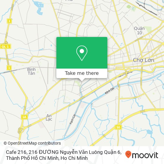 Cafe 216, 216 ĐƯỜNG Nguyễn Văn Luông Quận 6, Thành Phố Hồ Chí Minh map
