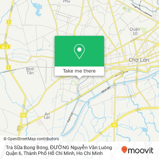 Trà Sữa Bong Bóng, ĐƯỜNG Nguyễn Văn Luông Quận 6, Thành Phố Hồ Chí Minh map